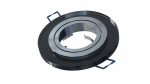 Ceiling lighting point fitting GIRO glass round black